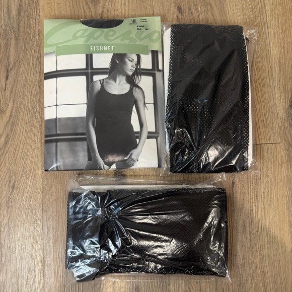 Capezio Accessories - Capezio 3400 Black Fishnet Tights with Seams Medium/Tall 3 Pairs NEW
